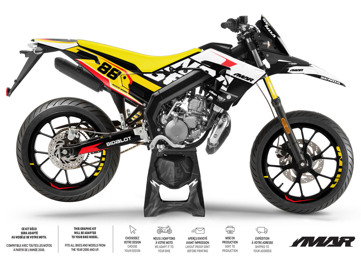 Kit pegatinas 50cc Derbi Senda xtreme 2018-2025 Army Kainam