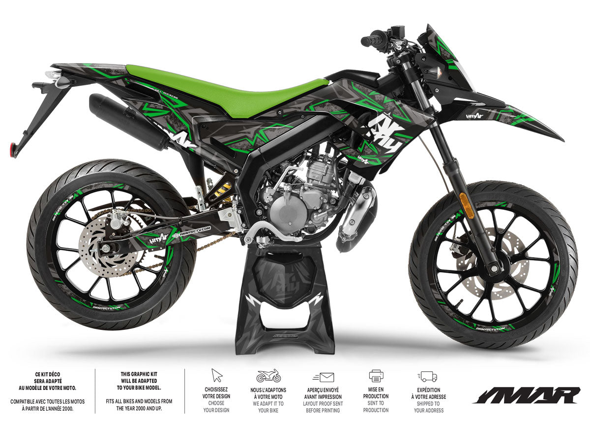 Kit déco 50cc Derbi Senda xtreme 2018-2025 Army Redrum