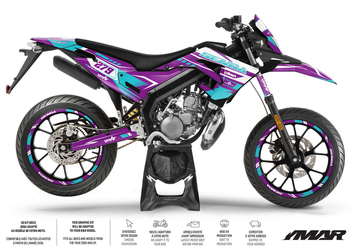 50cc Graphics kit Derbi Senda xtreme 2018-2025 Skynine
