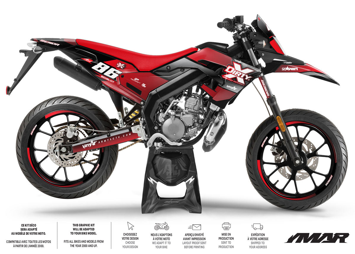 50cc Graphics kit Derbi Senda xtreme 2018-2025 Yoshi