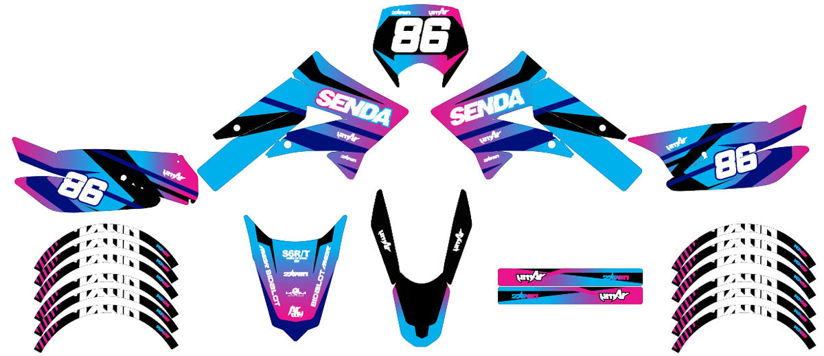 Kit pegatinas 50cc Derbi Senda xtreme 2011-2017 Army Blast