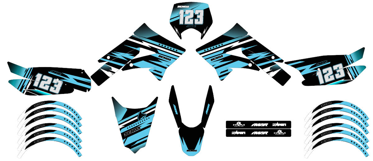 Kit pegatinas 50cc Derbi Senda xtreme 2011-2017 Army Dream