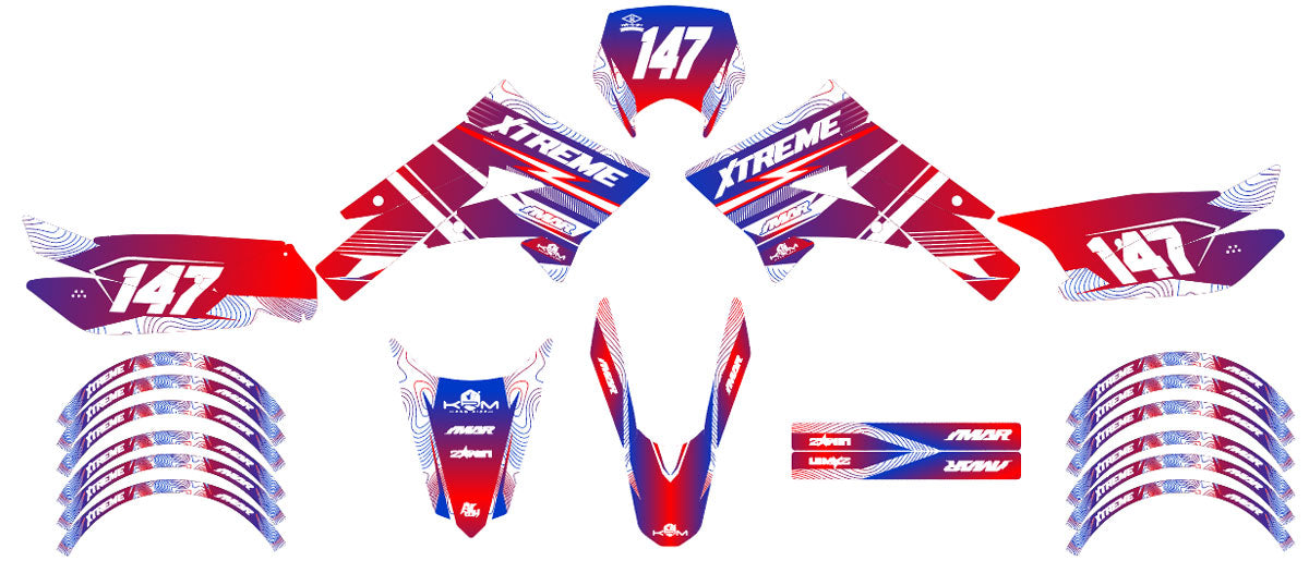 Kit pegatinas 50cc Derbi Senda xtreme 2011-2017 Army France