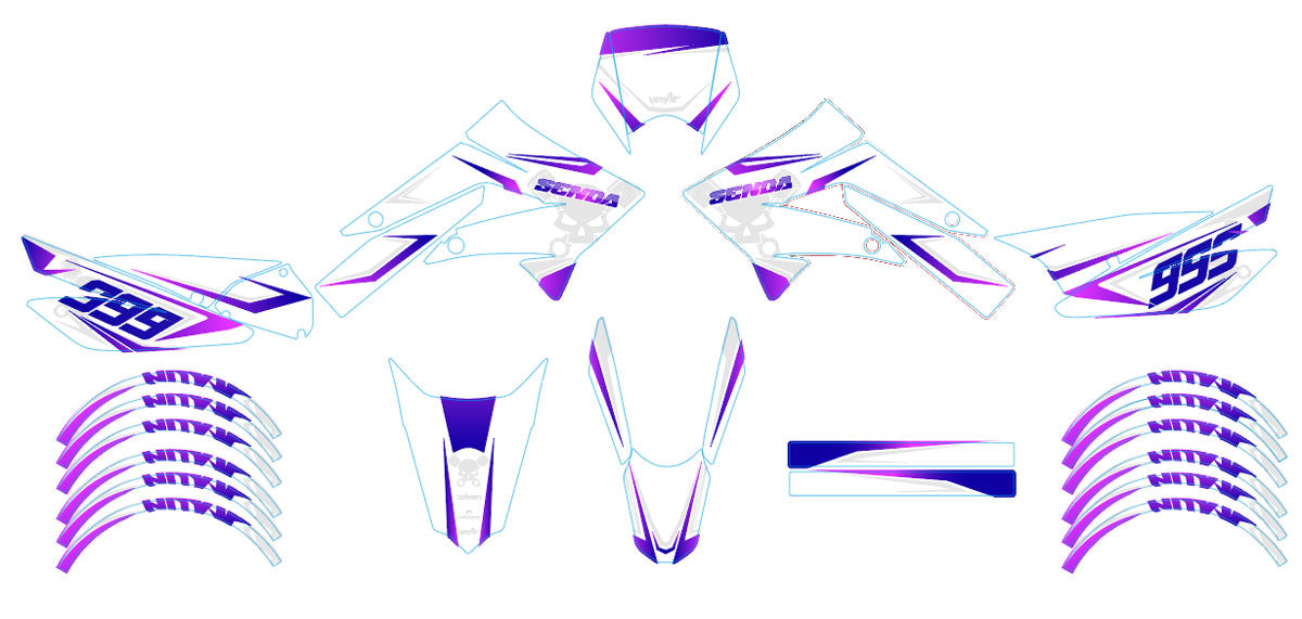 Kit pegatinas 50cc Derbi Senda xtreme 2011-2017 Cold