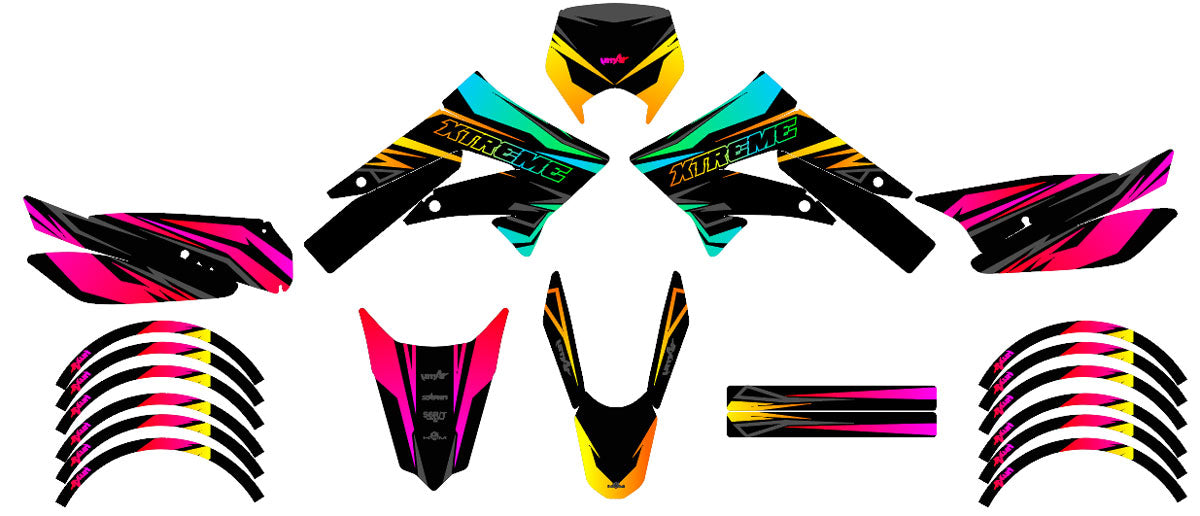 Kit pegatinas 50cc Derbi Senda xtreme 2011-2017 Eclipse