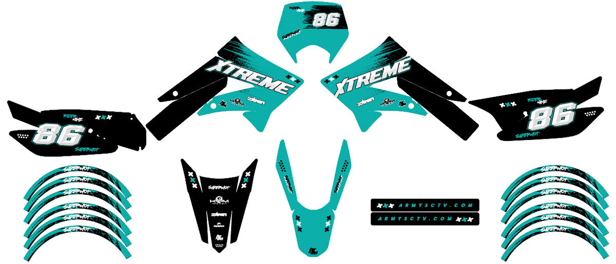 Kit pegatinas 50cc Derbi Senda xtreme 2011-2017 Fasthouse