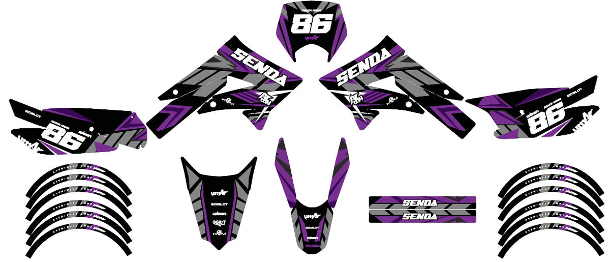 Kit pegatinas 50cc Derbi Senda xtreme 2011-2017 Frost Racing