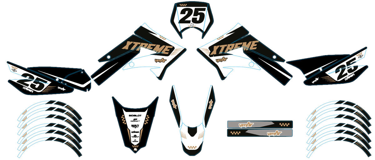 Kit pegatinas 50cc Derbi Senda xtreme 2011-2017 Runfast