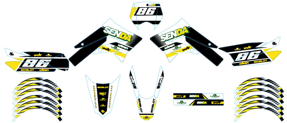 Kit pegatinas 50cc Derbi Senda xtreme 2011-2017 ¡Envíalo!