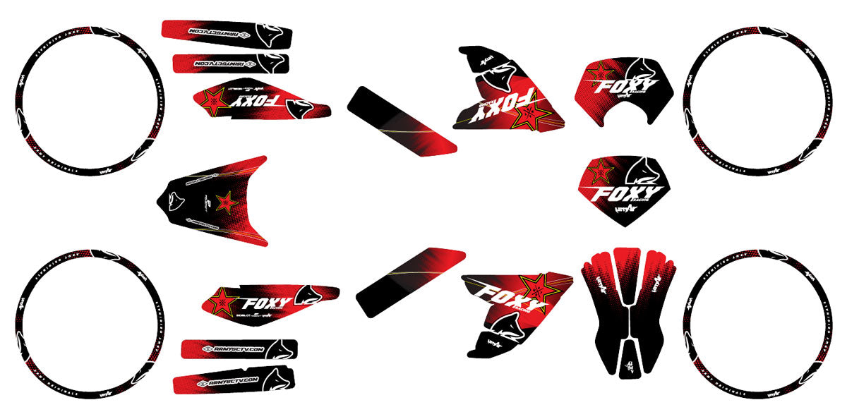 Kit déco 50cc Derbi Senda DRD Evo Army Fox