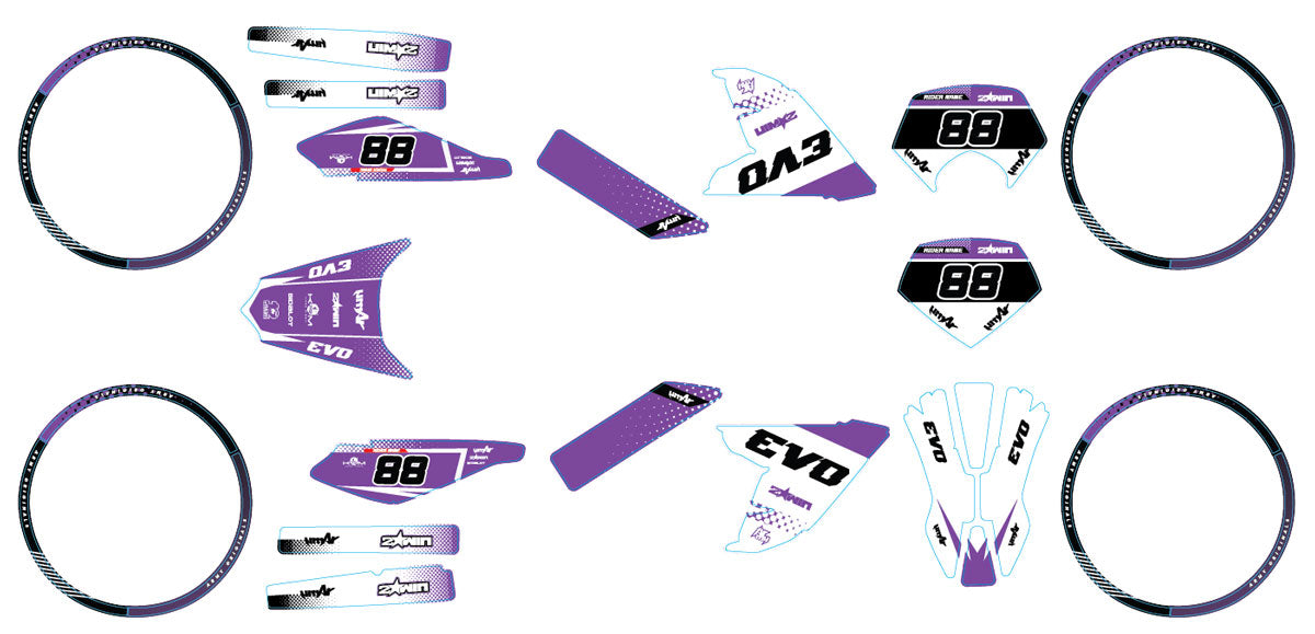 Kit déco 50cc Derbi Senda DRD Evo Ghost