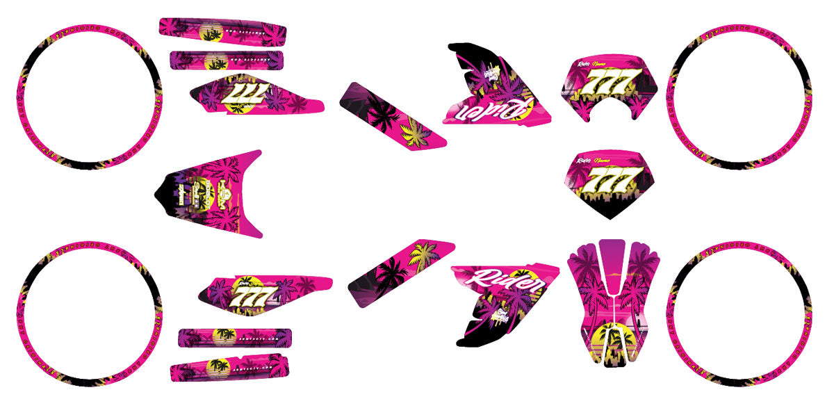 Kit déco 50cc Derbi Senda DRD Evo Miami