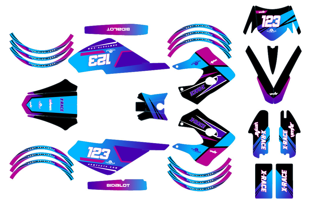 Kit déco 50cc Derbi Senda X-race/X-treme 2003-2009 Artisse