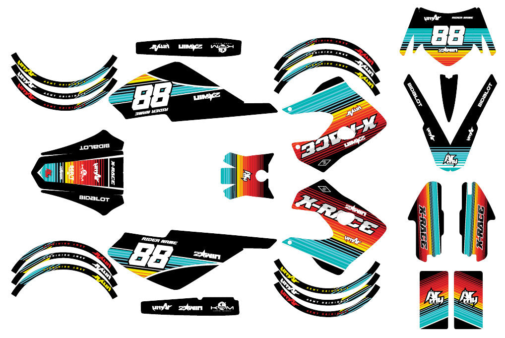 Dekalsett 50cc Derbi Senda X-race/X-treme 2003-2009 Bikelife