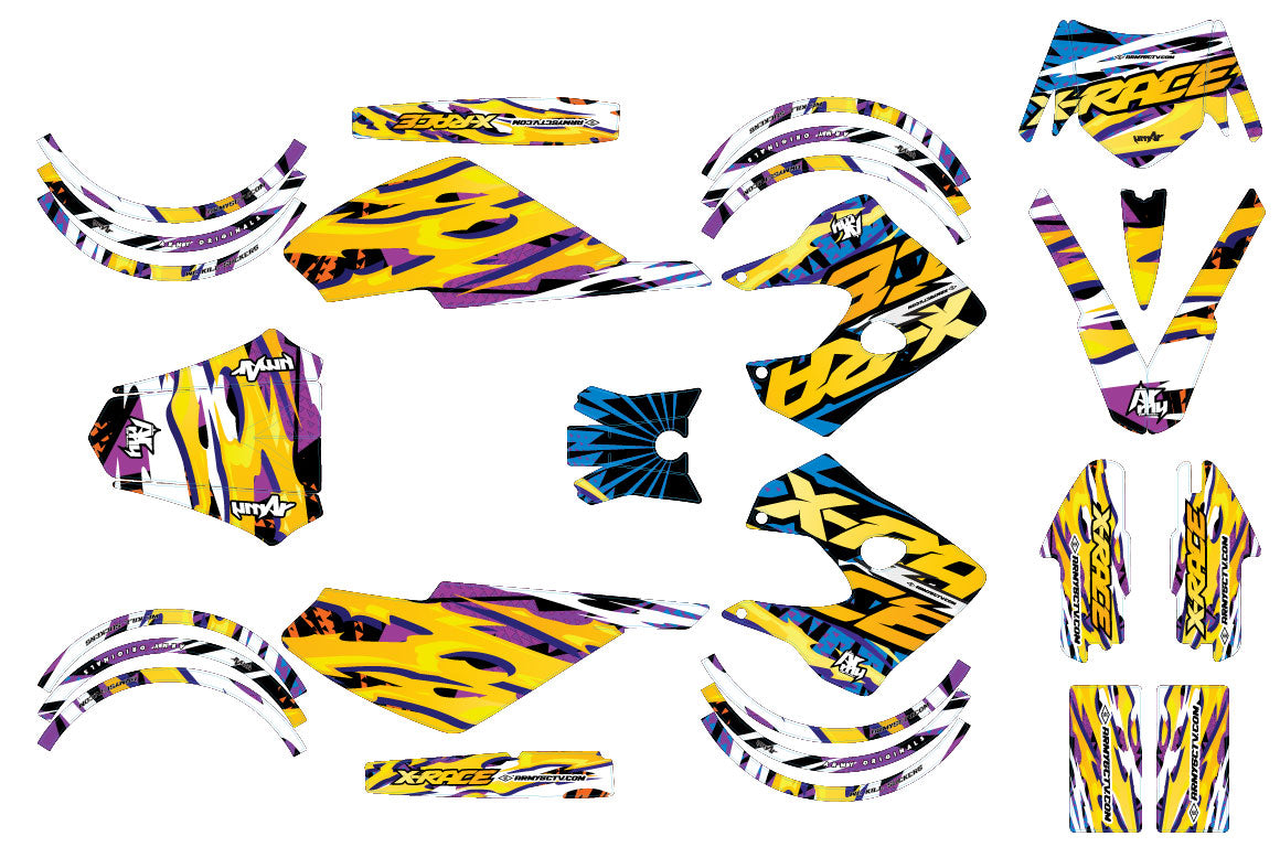 Dekalsett 50cc Derbi Senda X-race/X-treme 2003-2009 Army Cali Gelato