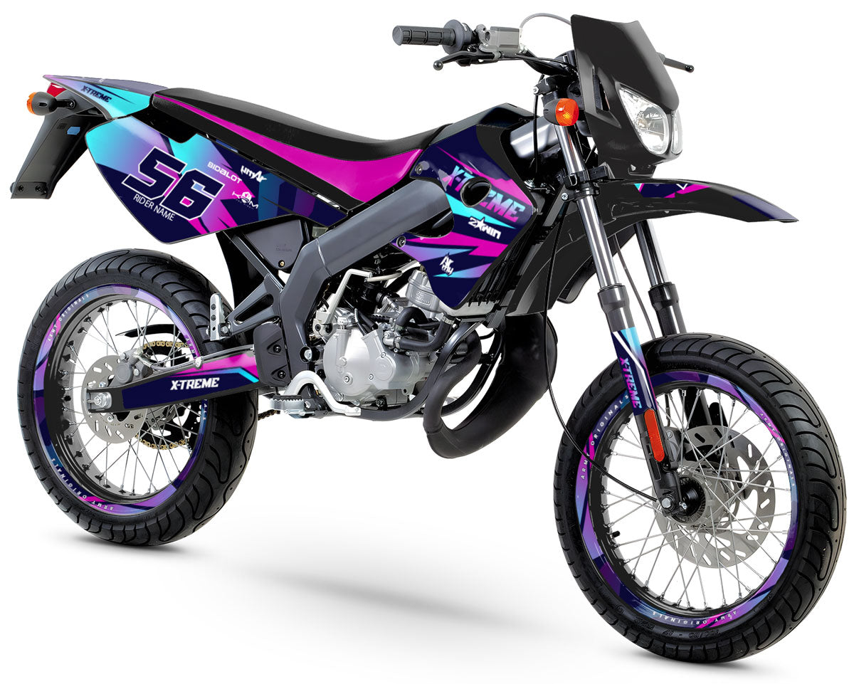 Kit déco 50cc Derbi Senda X-race/X-treme 2003-2009 Crazy Pink