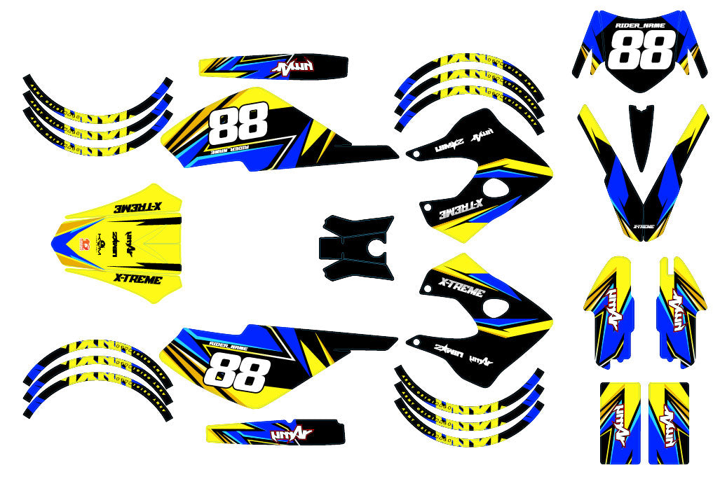 Dekalsett 50cc Derbi Senda X-race/X-treme 2003-2009 Army Finder