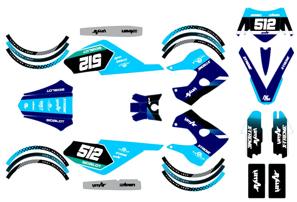 Dekalsett 50cc Derbi Senda X-race/X-treme 2003-2009 Hero