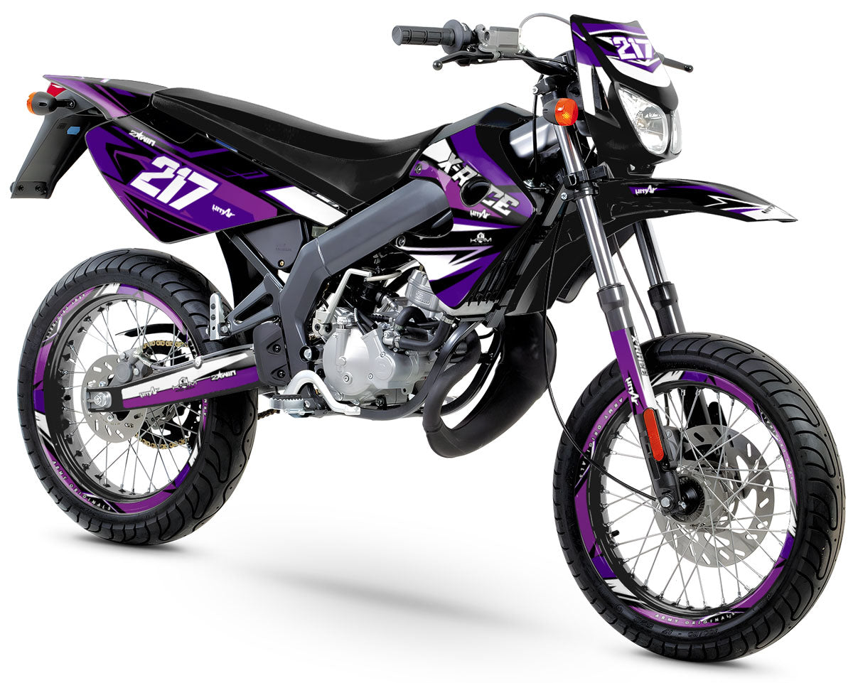Kit déco 50cc Derbi Senda X-race/X-treme 2003-2009 Lilaks
