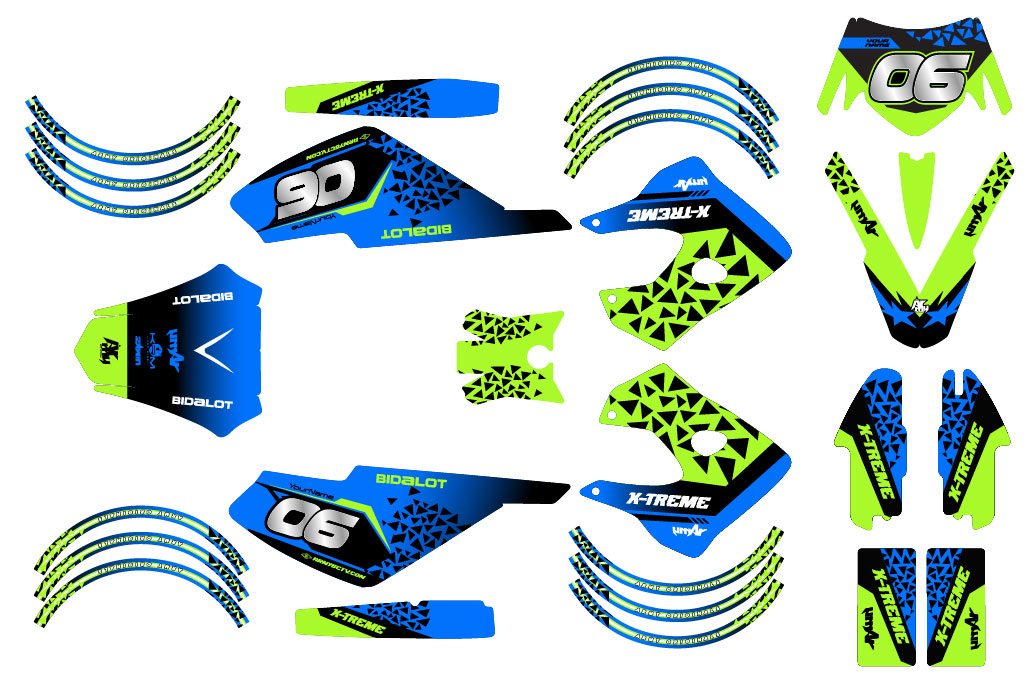Kit déco 50cc Derbi Senda X-race/X-treme 2003-2009 Motorex