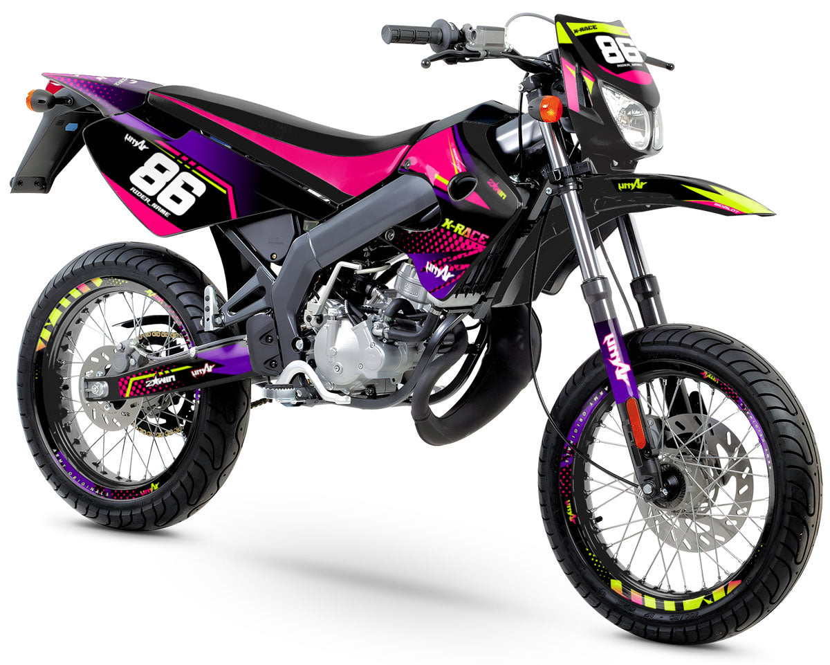 Dekalsett 50cc Derbi Senda X-race/X-treme 2003-2009 Army Neon