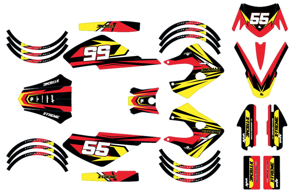 Kit déco 50cc Derbi Senda X-race/X-treme 2003-2009 Stream