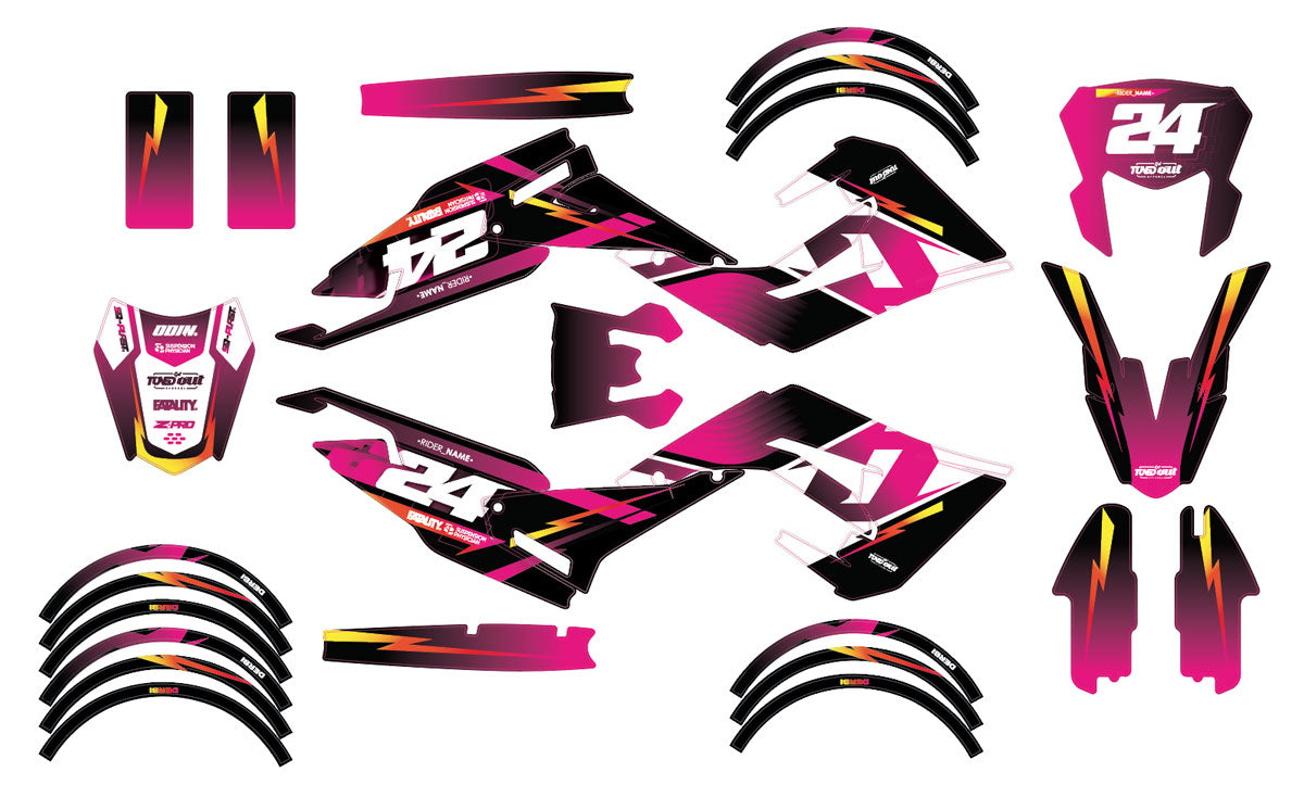 Kit pegatinas 50cc Derbi Senda xtreme 2018-2025 Hach