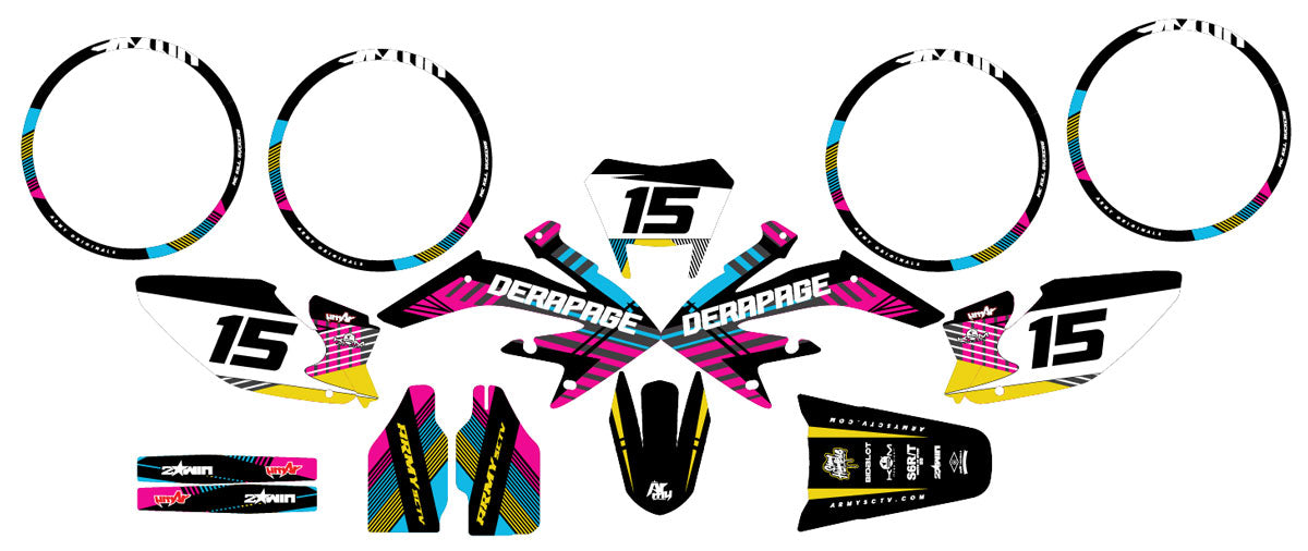 Kit pegatinas HM CRM 50 Derapage Army CMYK