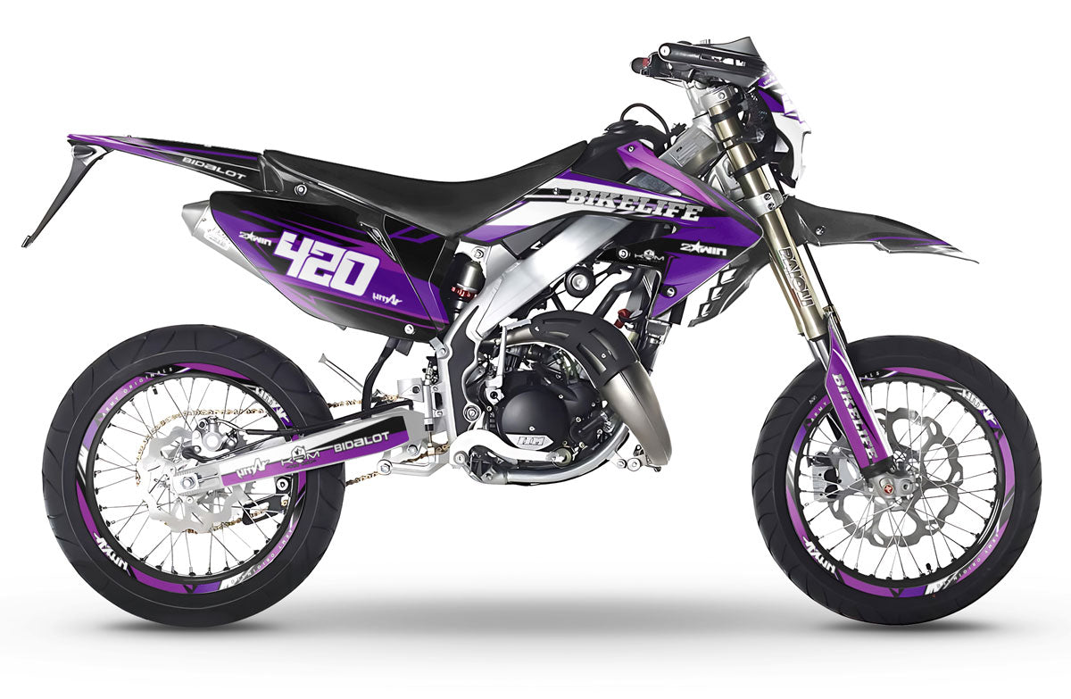 Kit déco HM CRM 50 Derapage Lilaks