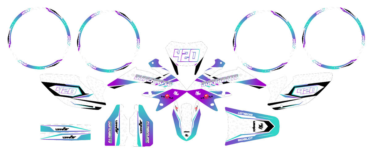 Kit déco HM CRM 50 Derapage Lys