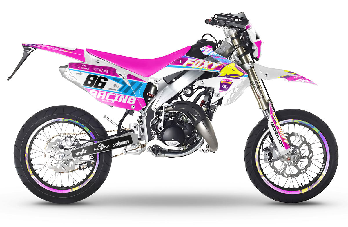 Kit pegatinas HM CRM 50 Derapage Zorro Rosa