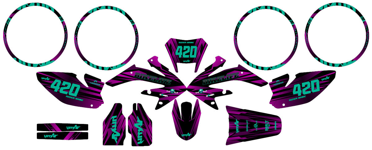 Kit déco HM CRM 50 Derapage Purple Rain