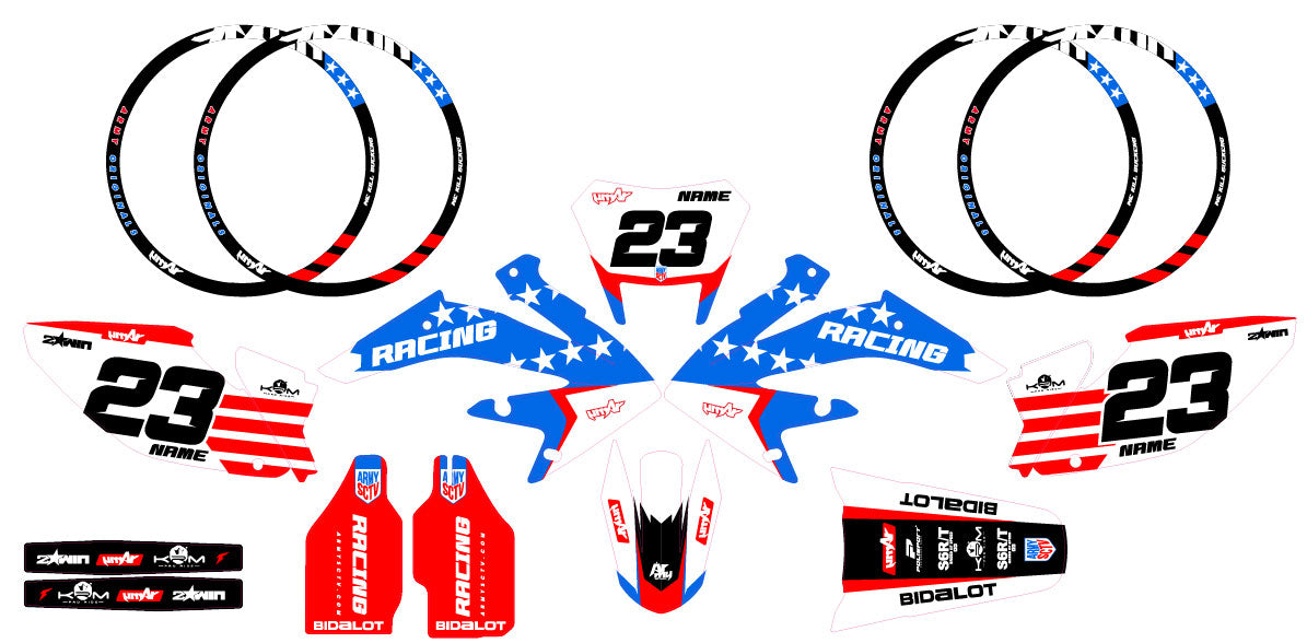 Kit pegatinas HM CRM 50 Derapage U.S.A