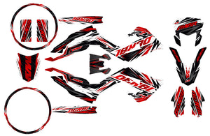 Kit déco 50cc Derbi Senda xtreme 2018-2025 Arko - stickers moto et autocollants pour personnaliser votre moto.