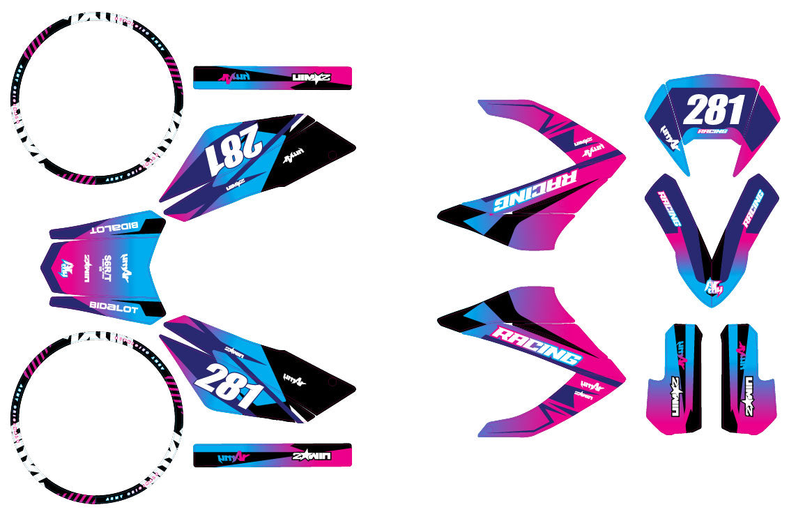 Kit pegatinas 50cc Masai Razer 50 SM 2012-2025 Army Blast