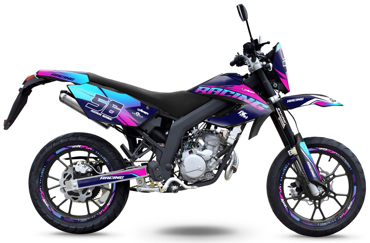 Kit déco 50cc Masai Razer 50 SM 2012-2025 Crazy Pink
