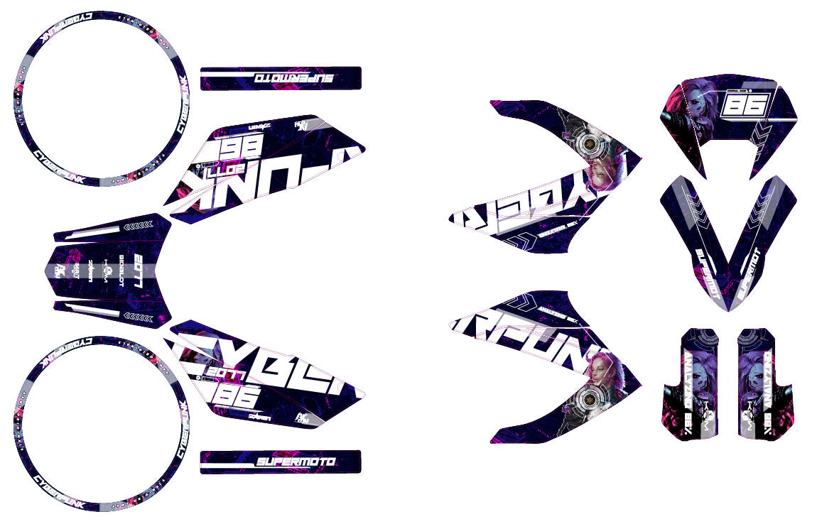 Kit déco 50cc Masai Razer 50 SM 2012-2025 Cyborg