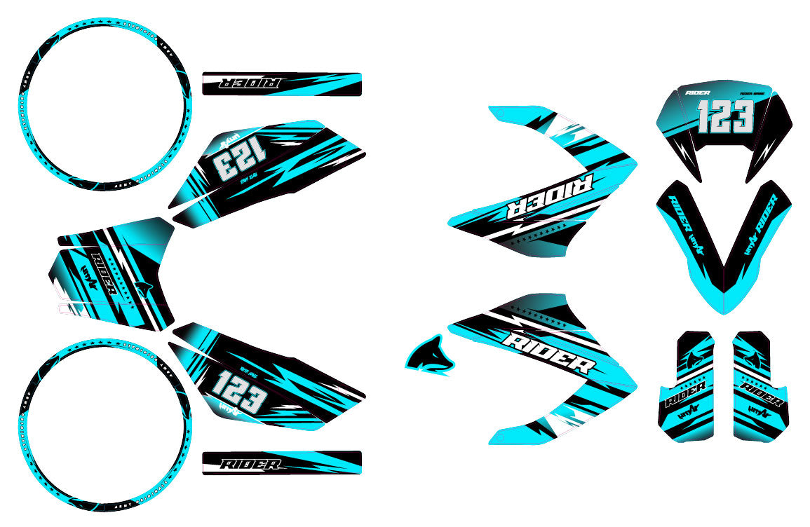 Kit pegatinas 50cc Masai Razer 50 SM 2012-2025 Army Dream