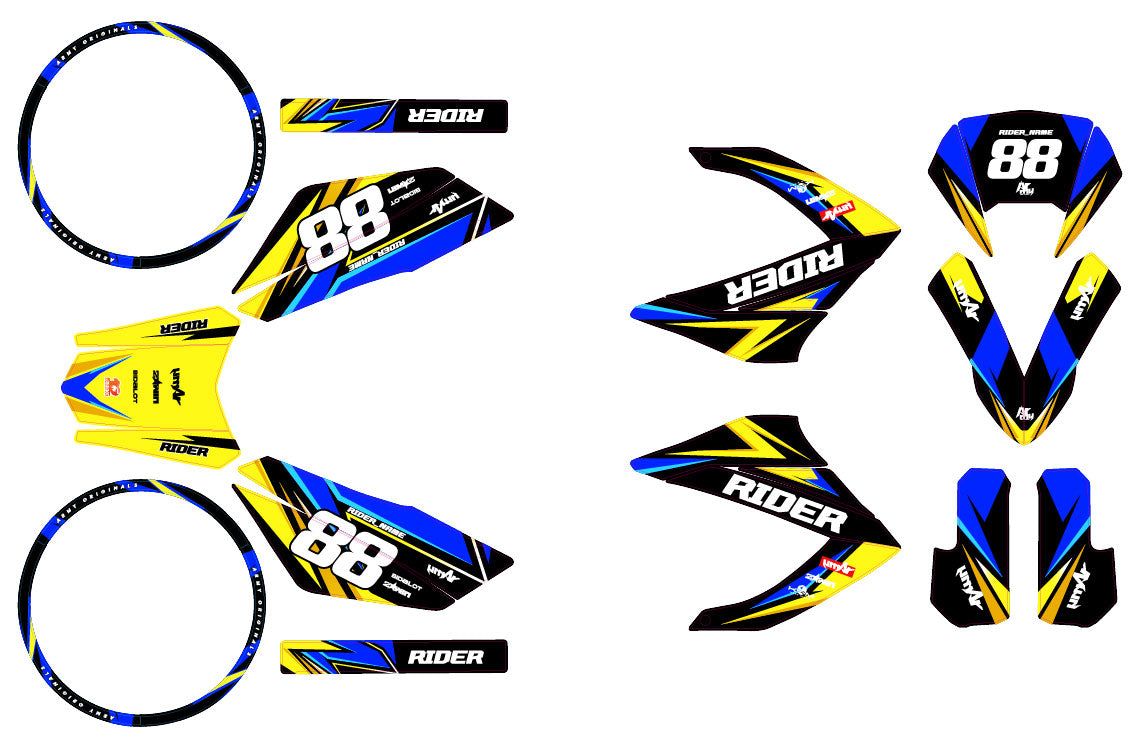 Kit pegatinas 50cc Masai Razer 50 SM 2012-2025 Army Finder