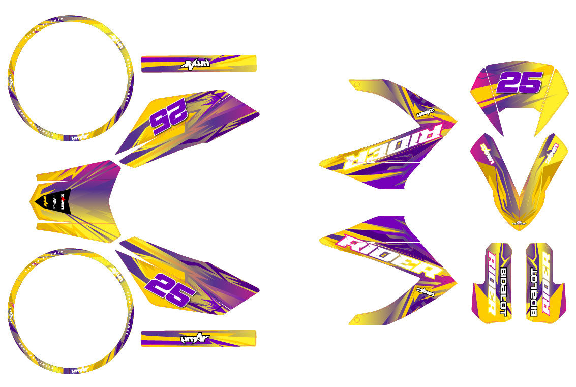 Dekor kit 50cc Masai Razer 50 SM 2012-2025 Flamer