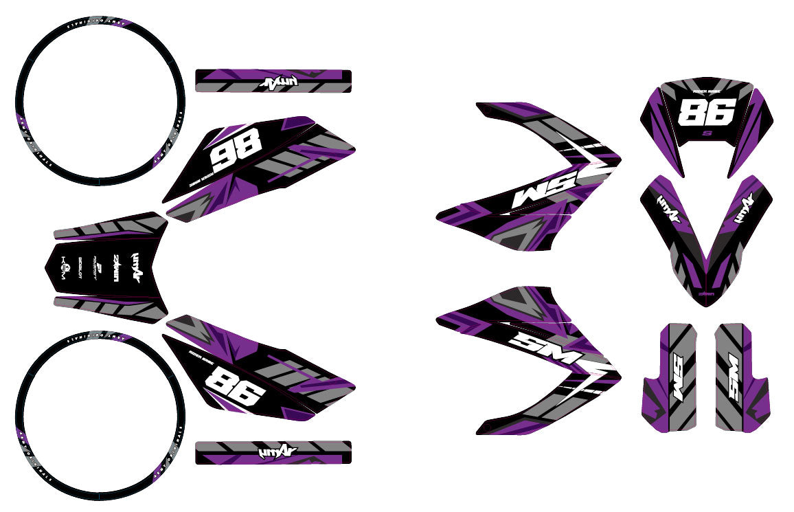 Dekor kit 50cc Masai Razer 50 SM 2012-2025 Frost