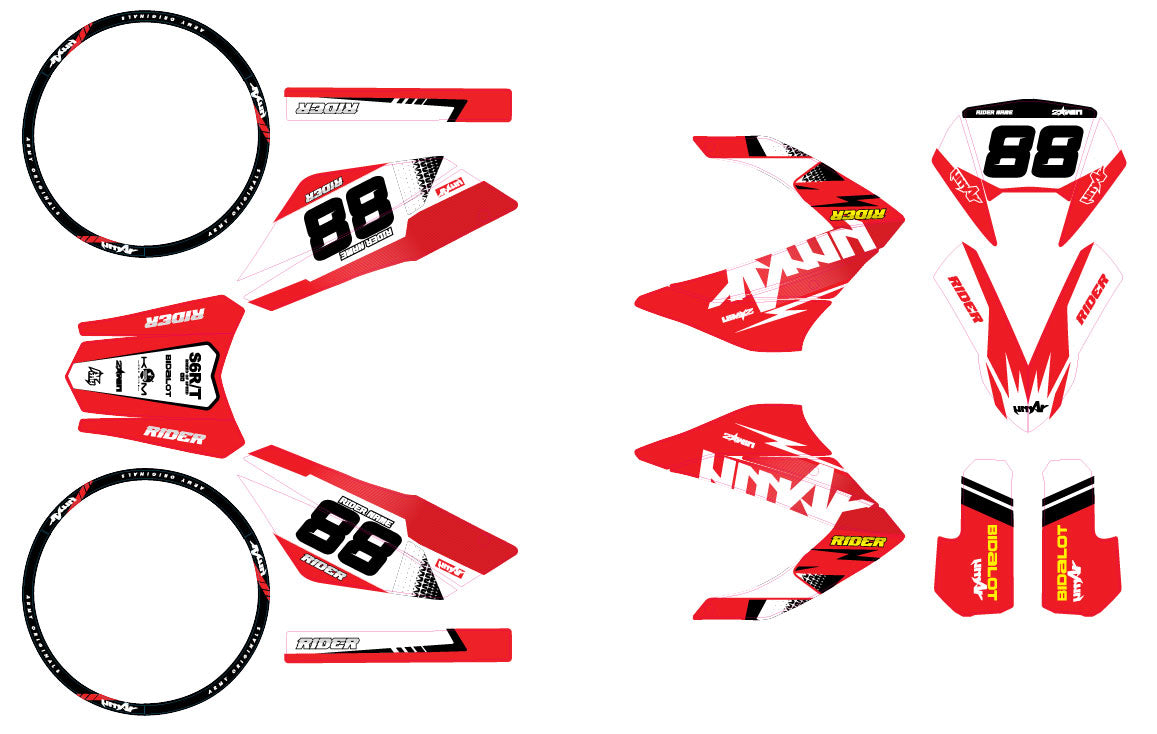 Kit pegatinas 50cc Masai Razer 50 SM 2012-2025 Ejército Legacy