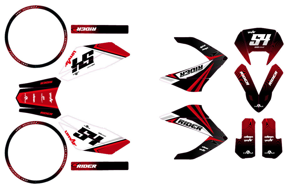 Dekor kit 50cc Masai Razer 50 SM 2012-2025 Orion