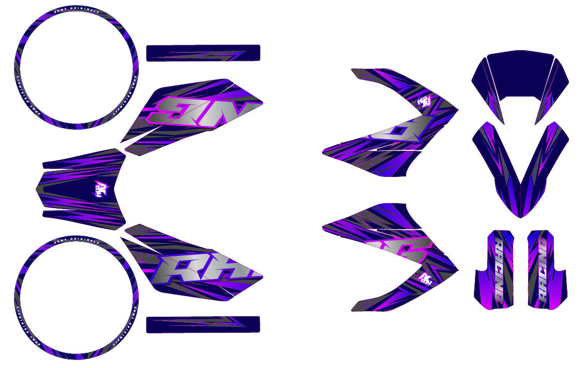 Kit déco 50cc Masai Razer 2012-2025 Purpink