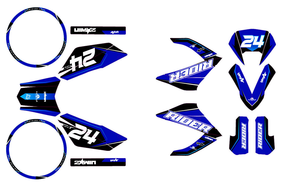 Dekor kit 50cc Masai Razer 50 SM 2012-2025 Racing Spirit