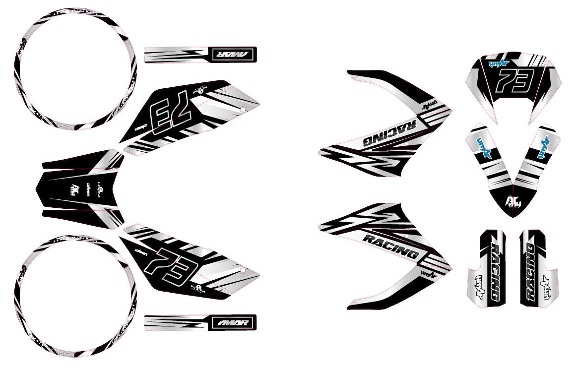 Kit déco 50cc Masai Razer 50 SM 2012-2025 Sparco