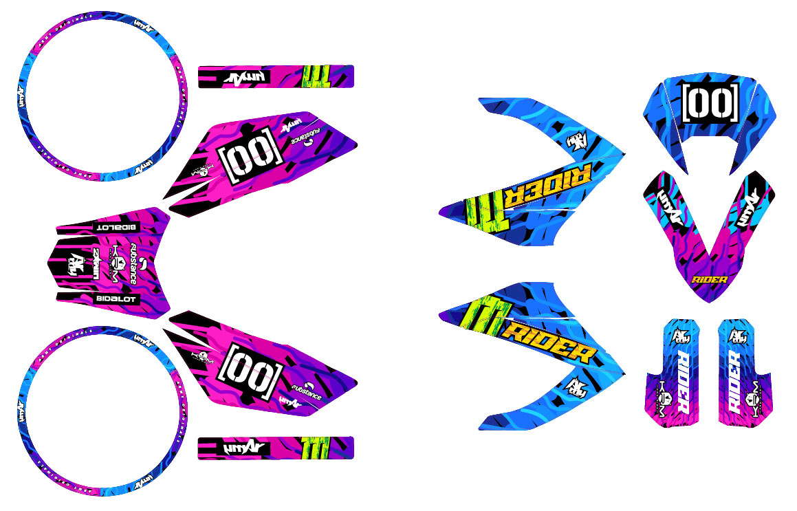 Kit déco 50cc Masai Razer 50 SM 2012-2025 Sparkler