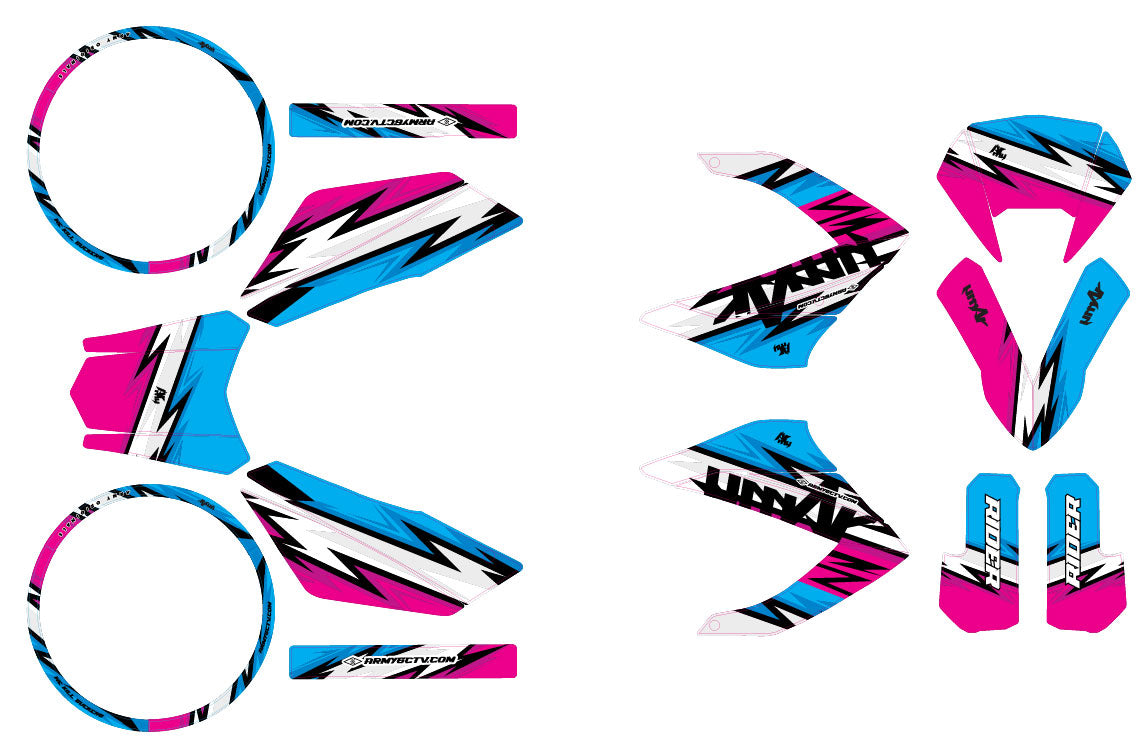 Kit pegatinas 50cc Masai Razer 50 SM 2012-2025 Ejército Victoria