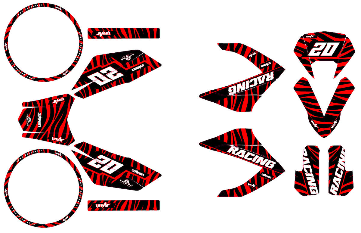 Kit déco 50cc Masai Razer 2012-2025 Zebra