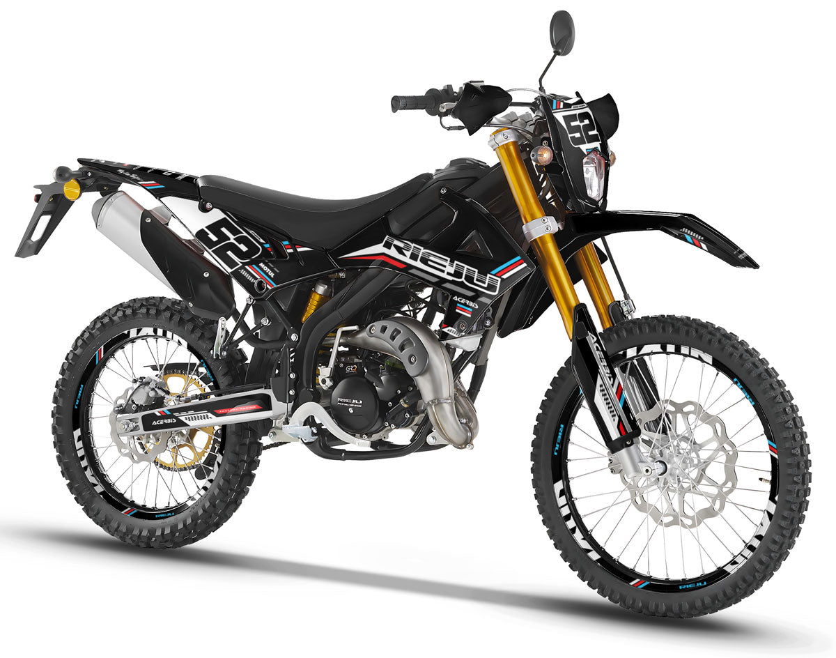 Kit déco Rieju MRT Off-Road 50cc 2022-2025 Black Cat | autocollants moto | personnalisation 50cc | armysctv